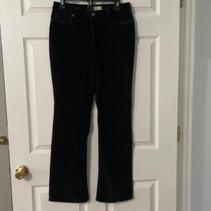 Black bootcut corduroy pants